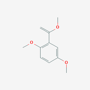 molecular formula C11H14O3 B13677985 1,4-Dimethoxy-2-(1-methoxyvinyl)benzene 