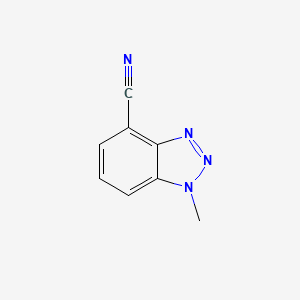 molecular formula C8H6N4 B13677990 1-Methyl-1H-benzo[d][1,2,3]triazole-4-carbonitrile 