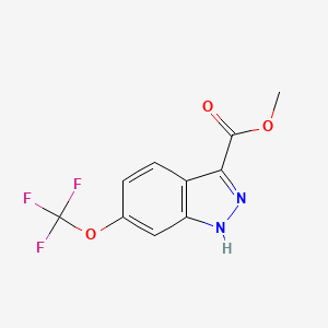 molecular formula C10H7F3N2O3 B13677999 Methyl 6-(trifluoromethoxy)-1H-indazole-3-carboxylate 