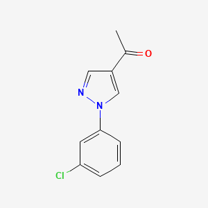 molecular formula C11H9ClN2O B1367800 1-[1-(3-chlorophenyl)-1H-pyrazol-4-yl]ethanone CAS No. 925142-81-0