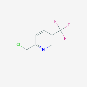 molecular formula C8H7ClF3N B13678026 2-(1-Chloroethyl)-5-(trifluoromethyl)pyridine 