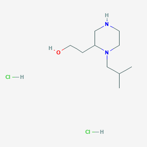 molecular formula C10H24Cl2N2O B1367804 2-(1-异丁基-2-哌嗪基)-1-乙醇二盐酸盐 CAS No. 1049750-12-0