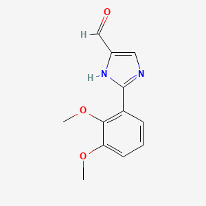 molecular formula C12H12N2O3 B13678041 2-(2,3-dimethoxyphenyl)-1H-imidazole-5-carbaldehyde 