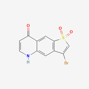 molecular formula C11H6BrNO3S B13678073 3-Bromo-8-hydroxythieno[2,3-g]quinoline 1,1-Dioxide 