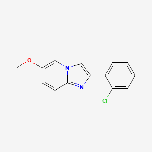 molecular formula C14H11ClN2O B13678081 2-(2-Chlorophenyl)-6-methoxyimidazo[1,2-a]pyridine 