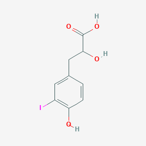 molecular formula C9H9IO4 B13678082 2-Hydroxy-3-(4-hydroxy-3-iodophenyl)propanoic acid 