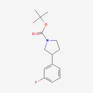 molecular formula C15H20FNO2 B13678096 1-Boc-3-(3-fluorophenyl)pyrrolidine 