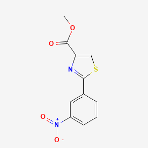 molecular formula C11H8N2O4S B13678122 Methyl 2-(3-Nitrophenyl)thiazole-4-carboxylate 