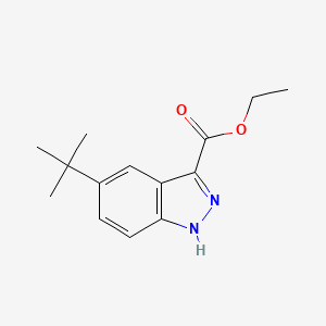 molecular formula C14H18N2O2 B13678142 Ethyl 5-(tert-butyl)-1H-indazole-3-carboxylate 