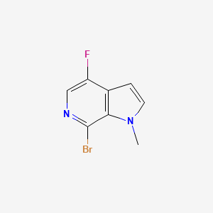 molecular formula C8H6BrFN2 B13678152 7-Bromo-4-fluoro-1-methyl-1H-pyrrolo[2,3-c]pyridine 