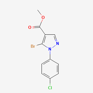 molecular formula C11H8BrClN2O2 B13678153 Methyl 5-bromo-1-(4-chlorophenyl)-1H-pyrazole-4-carboxylate 