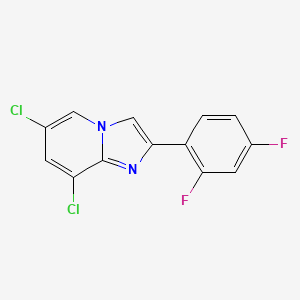 molecular formula C13H6Cl2F2N2 B13678184 6,8-Dichloro-2-(2,4-difluorophenyl)imidazo[1,2-a]pyridine 