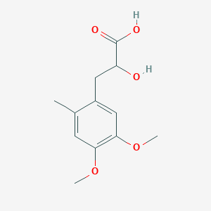 molecular formula C12H16O5 B13678194 3-(4,5-Dimethoxy-2-methylphenyl)-2-hydroxypropanoic Acid 