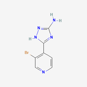 molecular formula C7H6BrN5 B13678197 5-Amino-3-(3-bromo-4-pyridyl)-1H-1,2,4-triazole 