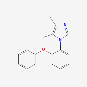 molecular formula C17H16N2O B13678231 4,5-Dimethyl-1-(2-phenoxyphenyl)-1H-imidazole 