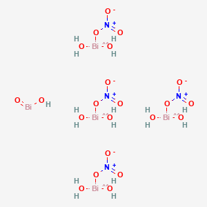 molecular formula Bi5H17N4O22 B1367827 Bismuth(III) subnitrate;Bismuth(III) oxynitrate;Bismuthyl nitrate 