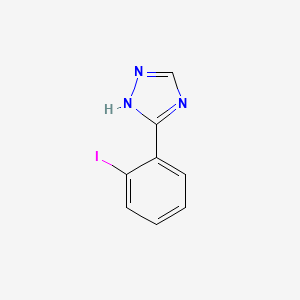 molecular formula C8H6IN3 B13678271 5-(2-iodophenyl)-1H-1,2,4-triazole 