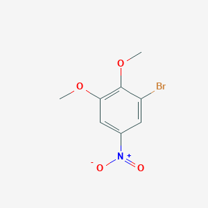 molecular formula C8H8BrNO4 B13678275 1-Bromo-2,3-dimethoxy-5-nitrobenzene CAS No. 7461-55-4