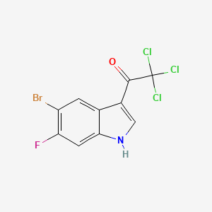 molecular formula C10H4BrCl3FNO B13678276 1-(5-Bromo-6-fluoro-3-indolyl)-2,2,2-trichloroethanone 