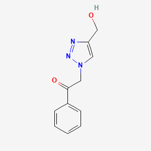 molecular formula C11H11N3O2 B1367828 1-Phenacyl-1H-1,2,3-triazole-4-methanol 
