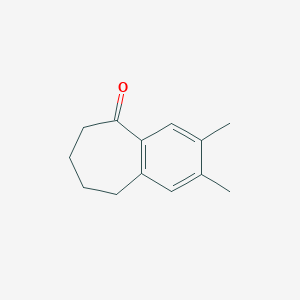 molecular formula C13H16O B13678288 2,3-Dimethyl-6,7,8,9-tetrahydro-5H-benzo[7]annulen-5-one CAS No. 7508-12-5