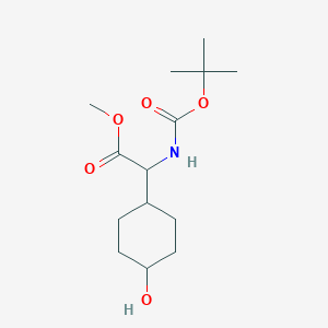 molecular formula C14H25NO5 B13678304 Methyl (2S)-2-(Boc-amino)-2-(4-hydroxycyclohexyl)acetate 