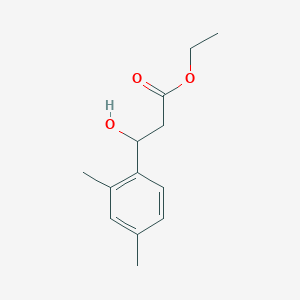 molecular formula C13H18O3 B13678309 Ethyl 3-(2,4-dimethylphenyl)-3-hydroxypropanoate 