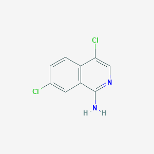 molecular formula C9H6Cl2N2 B13678326 4,7-Dichloroisoquinolin-1-amine 