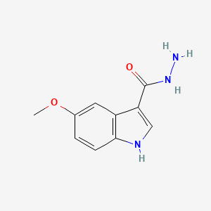 molecular formula C10H11N3O2 B13678328 5-Methoxyindole-3-carbohydrazide 