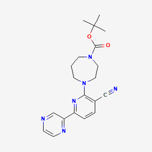 Tert-butyl 4-[3-cyano-6-(pyrazin-2-yl)pyridin-2-yl]-1,4-diazepane-1-carboxylate