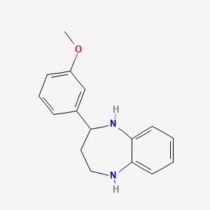 molecular formula C16H18N2O B1367852 2-(3-Methoxyphenyl)-2,3,4,5-tetrahydro-1H-1,5-benzodiazepine CAS No. 904815-76-5