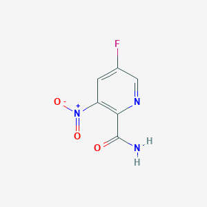 molecular formula C6H4FN3O3 B13678537 5-Fluoro-3-nitropicolinamide 