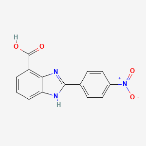 molecular formula C14H9N3O4 B1367856 2-(4-Nitro-phenyl)-3H-benzoimidazole-4-carboxylic acid CAS No. 904817-17-0