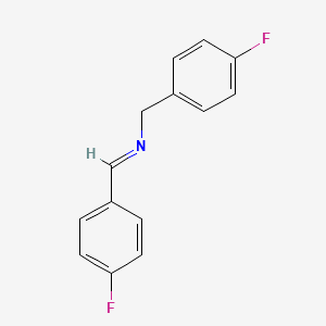 molecular formula C14H11F2N B1367859 1-(4-fluorophenyl)-N-[(4-fluorophenyl)methyl]methanimine 