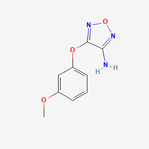 molecular formula C9H9N3O3 B1367861 4-(3-甲氧基苯氧基)-1,2,5-噁二唑-3-胺 CAS No. 924871-23-8