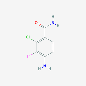 4-Amino-2-chloro-3-iodobenzamide