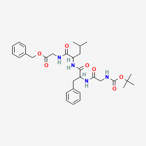 benzyl 2-[[(2S)-2-[[(2R)-2-[[2-(tert-butoxycarbonylamino)acetyl]amino]-3-phenyl-propanoyl]amino]-4-methyl-pentanoyl]amino]acetate