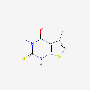 molecular formula C8H8N2OS2 B1367878 3,5-dimethyl-2-sulfanyl-3H,4H-thieno[2,3-d]pyrimidin-4-one CAS No. 51486-14-7