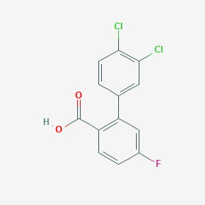 molecular formula C13H7Cl2FO2 B1367882 2-(3,4-二氯苯基)-4-氟苯甲酸 CAS No. 926239-53-4