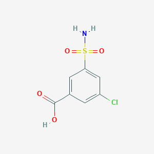 molecular formula C7H6ClNO4S B1367889 3-Chloro-5-sulfamoylbenzoic acid 