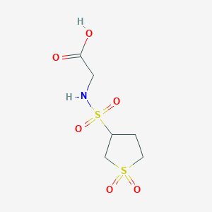 molecular formula C6H11NO6S2 B1367910 2-(1,1-Dioxo-1lambda6-thiolane-3-sulfonamido)acetic acid 