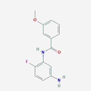 molecular formula C14H13FN2O2 B1367916 N-(5-氨基-2-氟苯基)-3-甲氧基苯甲酰胺 CAS No. 926219-38-7