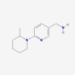 molecular formula C12H19N3 B1367918 [6-(2-甲基-1-哌啶基)-3-吡啶基]-甲胺 CAS No. 926208-97-1