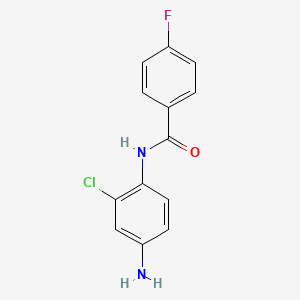 molecular formula C13H10ClFN2O B1367921 N-(4-Amino-2-chlorophenyl)-4-fluorobenzamide CAS No. 926214-87-1