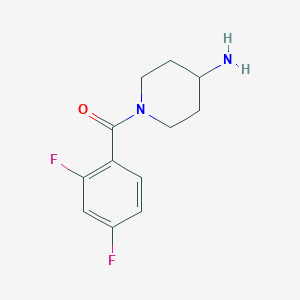 molecular formula C12H14F2N2O B1367933 1-(2,4-Difluorobenzoyl)piperidin-4-amine 