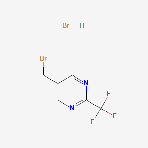 molecular formula C6H5Br2F3N2 B13679457 5-(Bromomethyl)-2-(trifluoromethyl)pyrimidine hydrobromide 