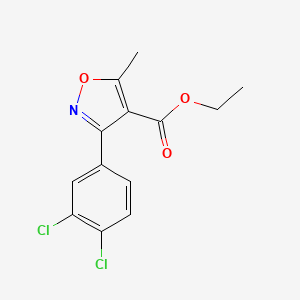 molecular formula C13H11Cl2NO3 B13679548 Ethyl 3-(3,4-dichlorophenyl)-5-methylisoxazole-4-carboxylate 