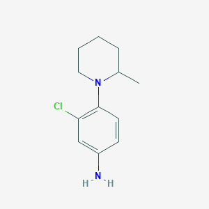 molecular formula C12H17ClN2 B1367957 3-氯-4-(2-甲基哌啶-1-基)苯胺 CAS No. 893750-67-9
