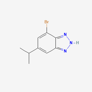 molecular formula C9H10BrN3 B13679583 7-Bromo-5-isopropyl-1H-benzo[d][1,2,3]triazole 