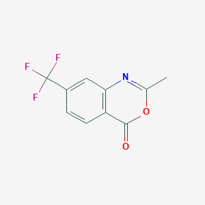 molecular formula C10H6F3NO2 B13679591 2-methyl-7-(trifluoromethyl)-4H-3,1-benzoxazin-4-one 